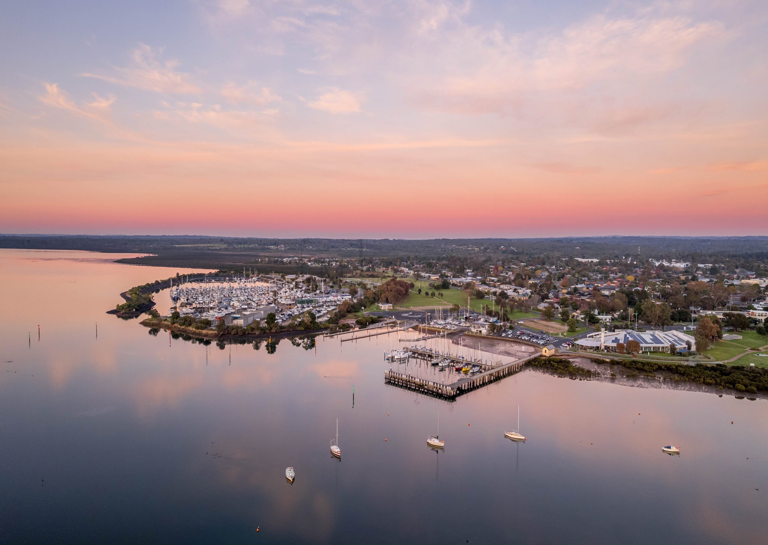 Drone image over foreshore